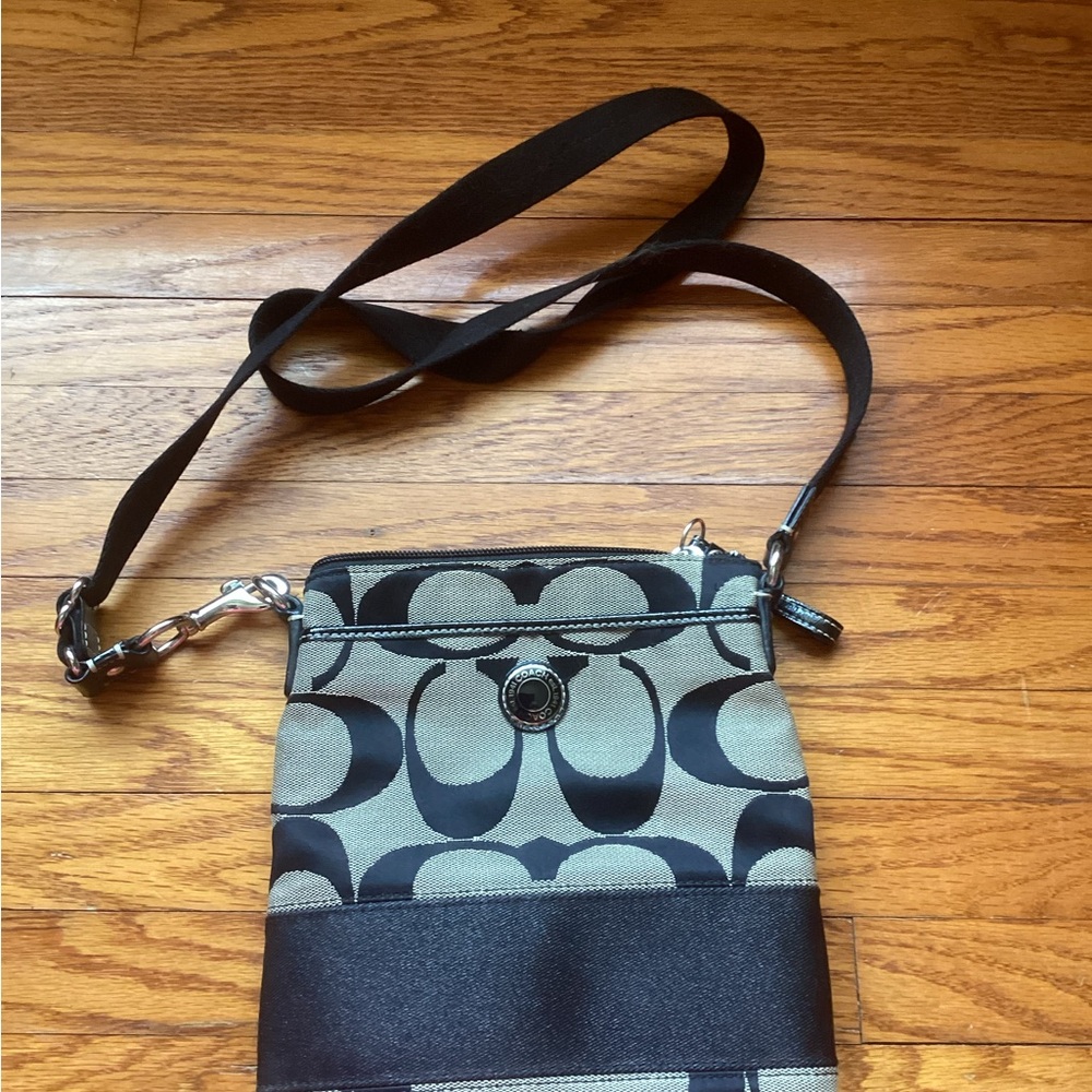 Coach Black and Gray Crossbody Bag